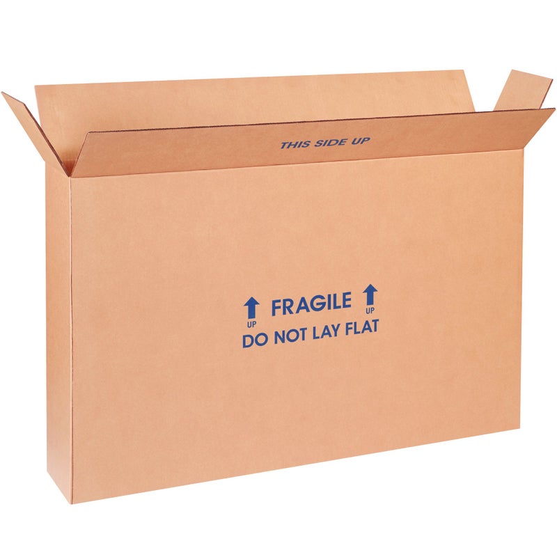 Boxes Fast BF22616FPFOL Flat Screen TV Cardboard Moving and Shipping Box, Fits 19-22â€, Kraft (Pack of 5) - Image 1